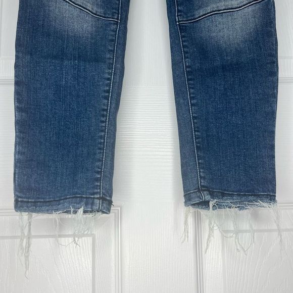KanCan Women's Mid Wash Low Rise Distressed Skinny‎ Moto Ankle Jeans Size 24 - Picture 9 of 16